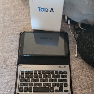 Samsung Tab A with Black and Silver Design